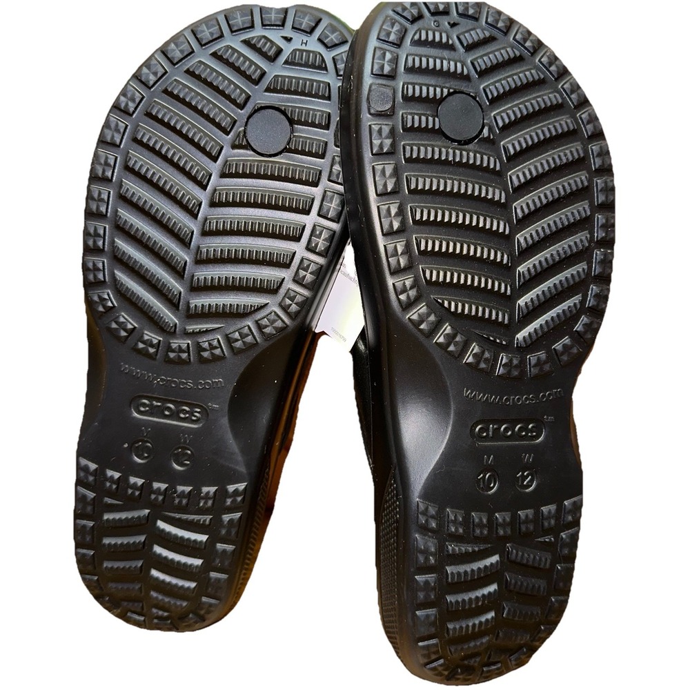 NWT Crocs Baya II Flip Flops Black Thong Comfort Soft Slides Men 10 / Women 12 - Picture 4 of 6
